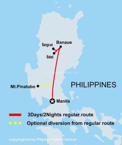 3D2N Banaue Escape TOUR MAP