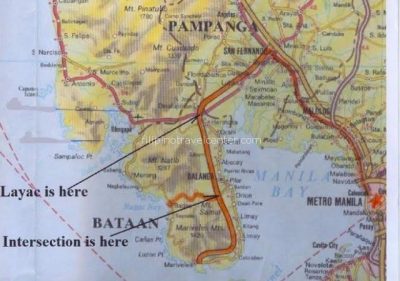 Bataan Tour Map