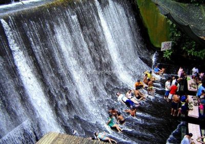 Villa Escudero lunch at the man-made waterfall