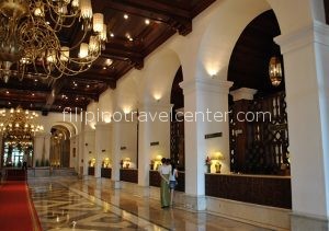 The historic Manila Hotel lobby