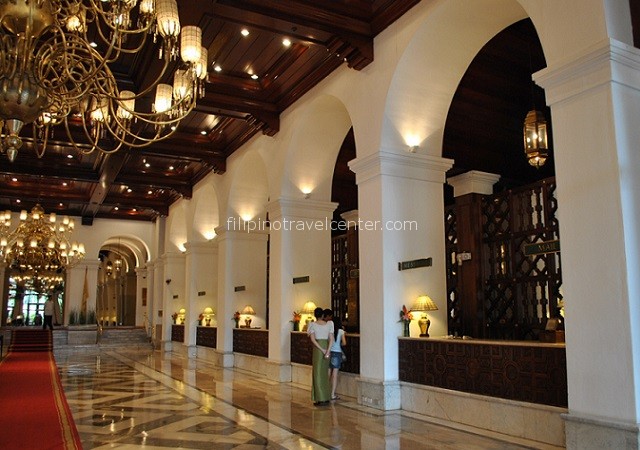 The historic Manila Hotel lobby