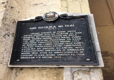 Taal Basilica Plaque