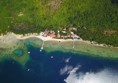 El Rio Ymar Aerial view with Corals underneath