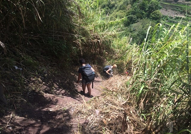 Guest trekking down from Kalinga